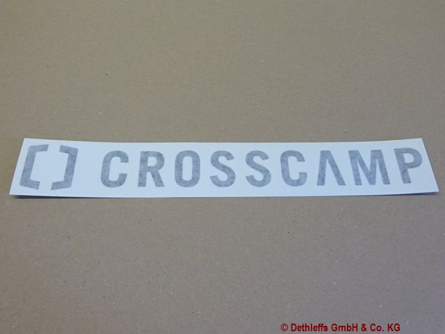 CROSSCAMP Design Aufkleber CROSSCAMP Wort-Bild-Marke Folie Avery 801 schwarz, 300x65 mm